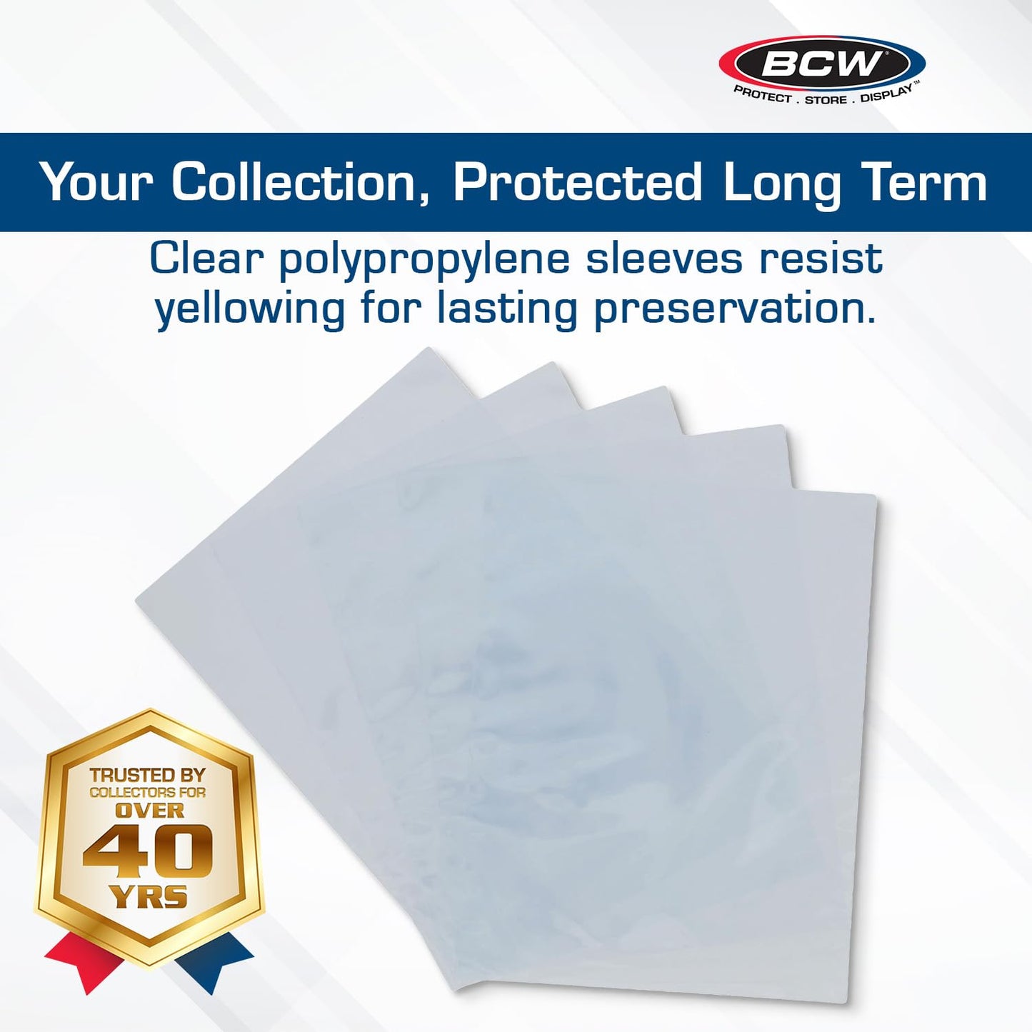 BCW Sheet Music Sleeves - Archival Quality, 100 Pack, 9 3/8x12 1/4 in