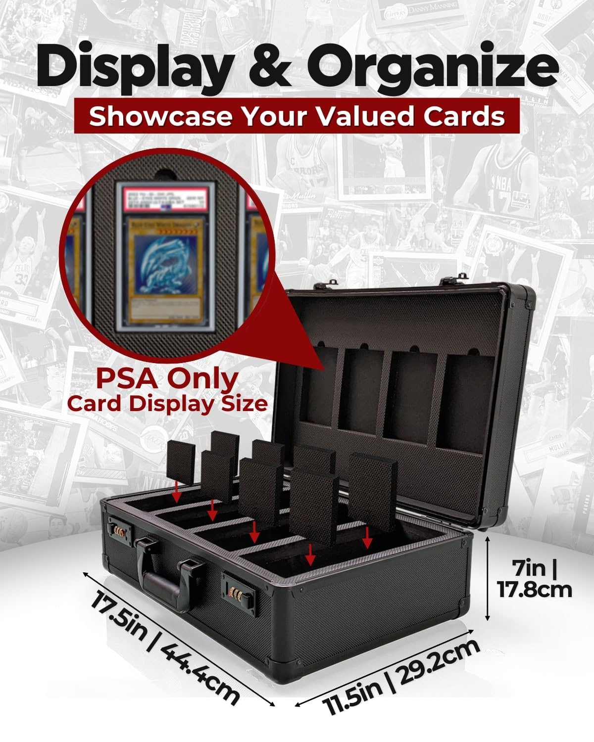 Graded Card Case with Lock for PSA Slabs