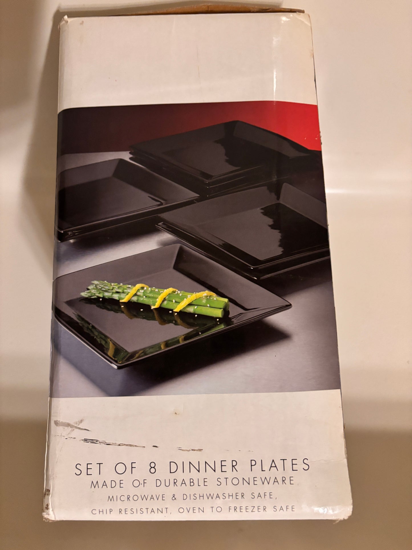 Royal Limited Black 8 Piece Stoneware Dinnerware Set- FREE SHIPPING