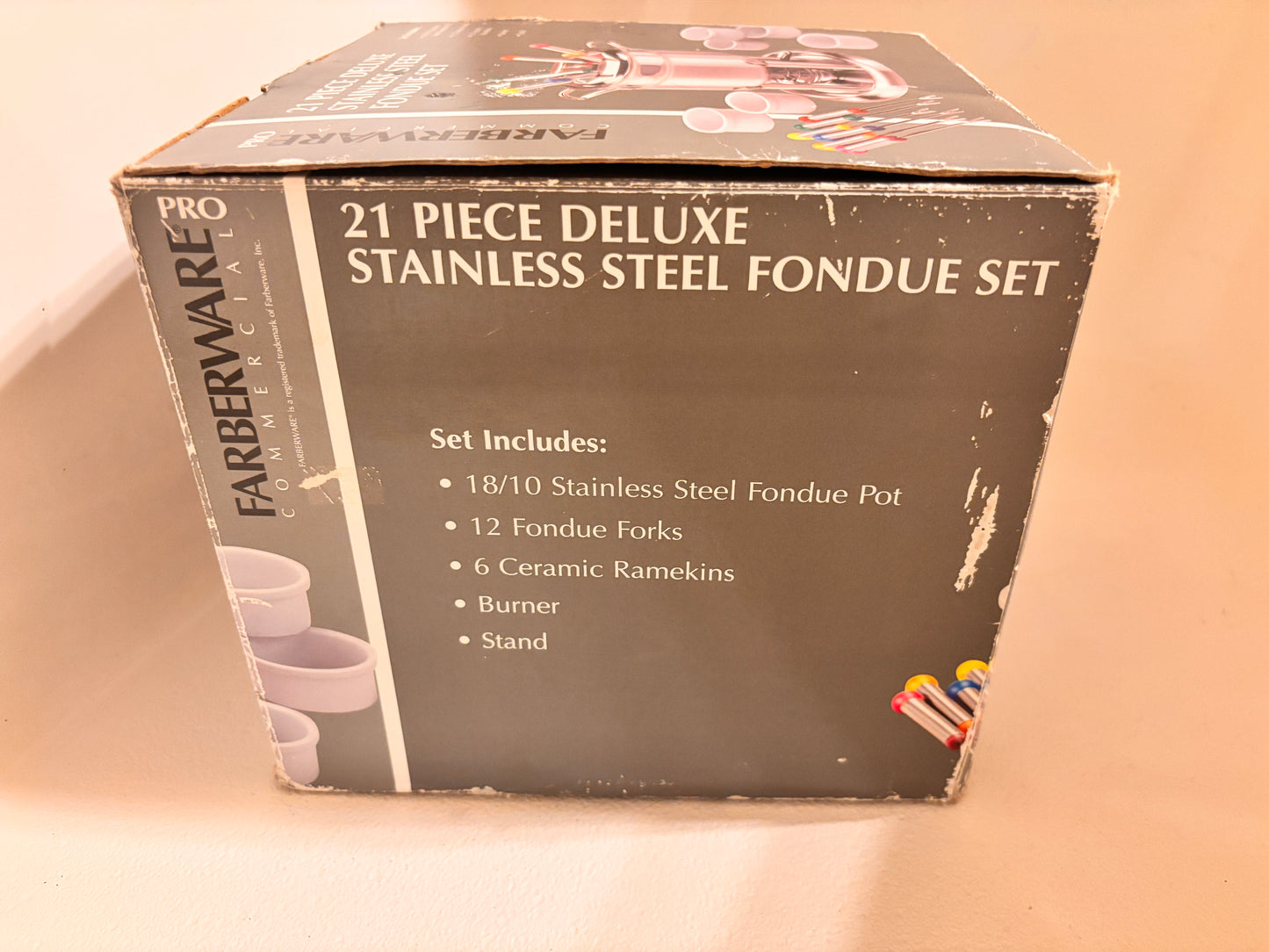 Farberware Commercial Pro 21 Piece Deluxe 18/10 Stainless Steel Fondue Set New-FREE SHIPPING