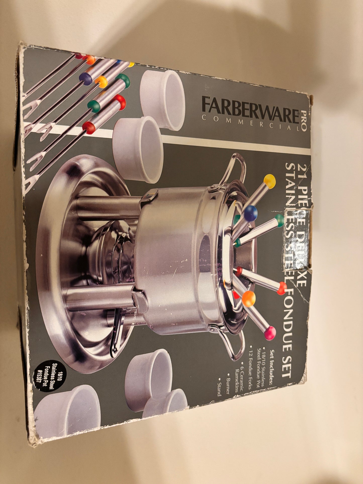 Farberware Commercial Pro 21 Piece Deluxe 18/10 Stainless Steel Fondue Set New-FREE SHIPPING