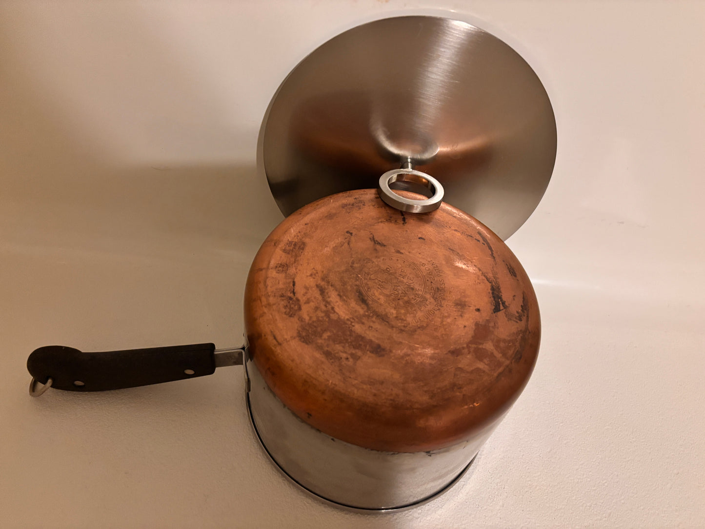 REVERE WARE 2 QT. Sauce Pan Copper Bottom Vintage Pre-1968 USA~ Rome, NY- FREE SHIPPING