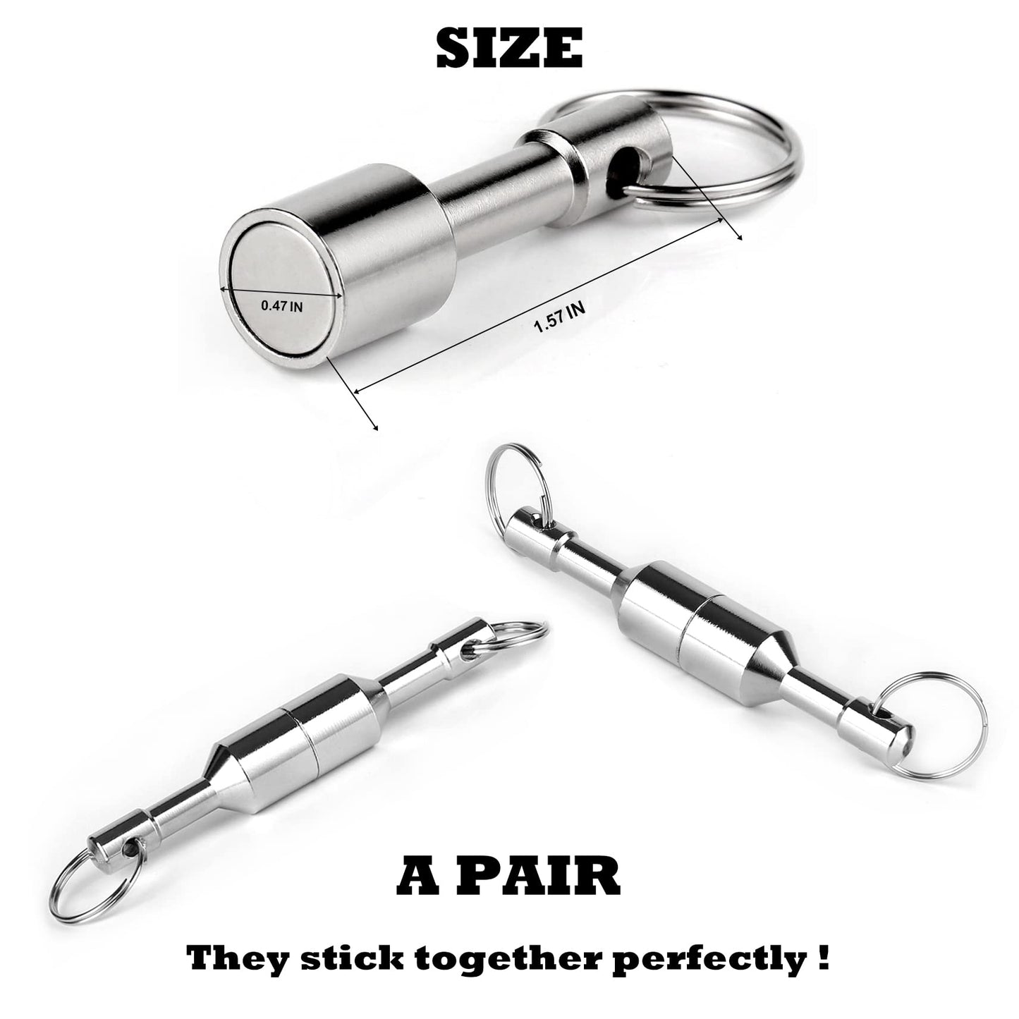 Keychain Magnet for Testing Brass, Gold, Silver, Jewelry,Ferrous Metals D12mm