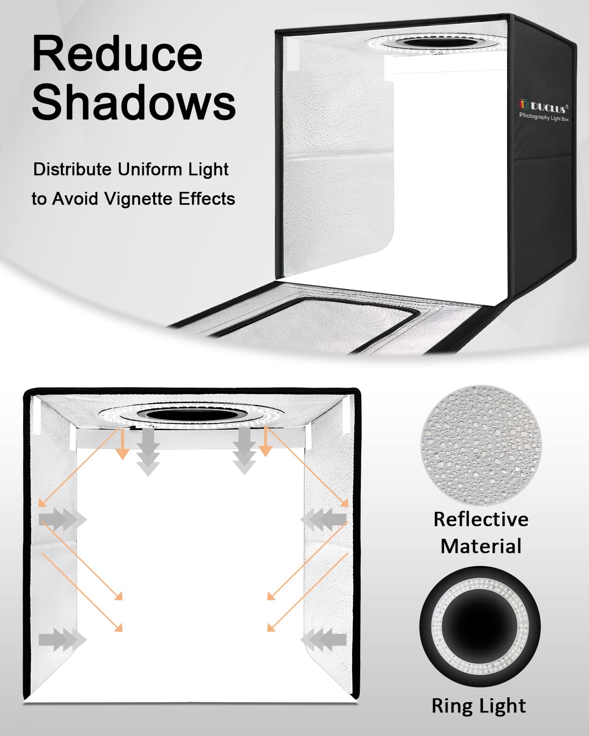 DUCLUS 16x16 LED Light Box for Product Photography