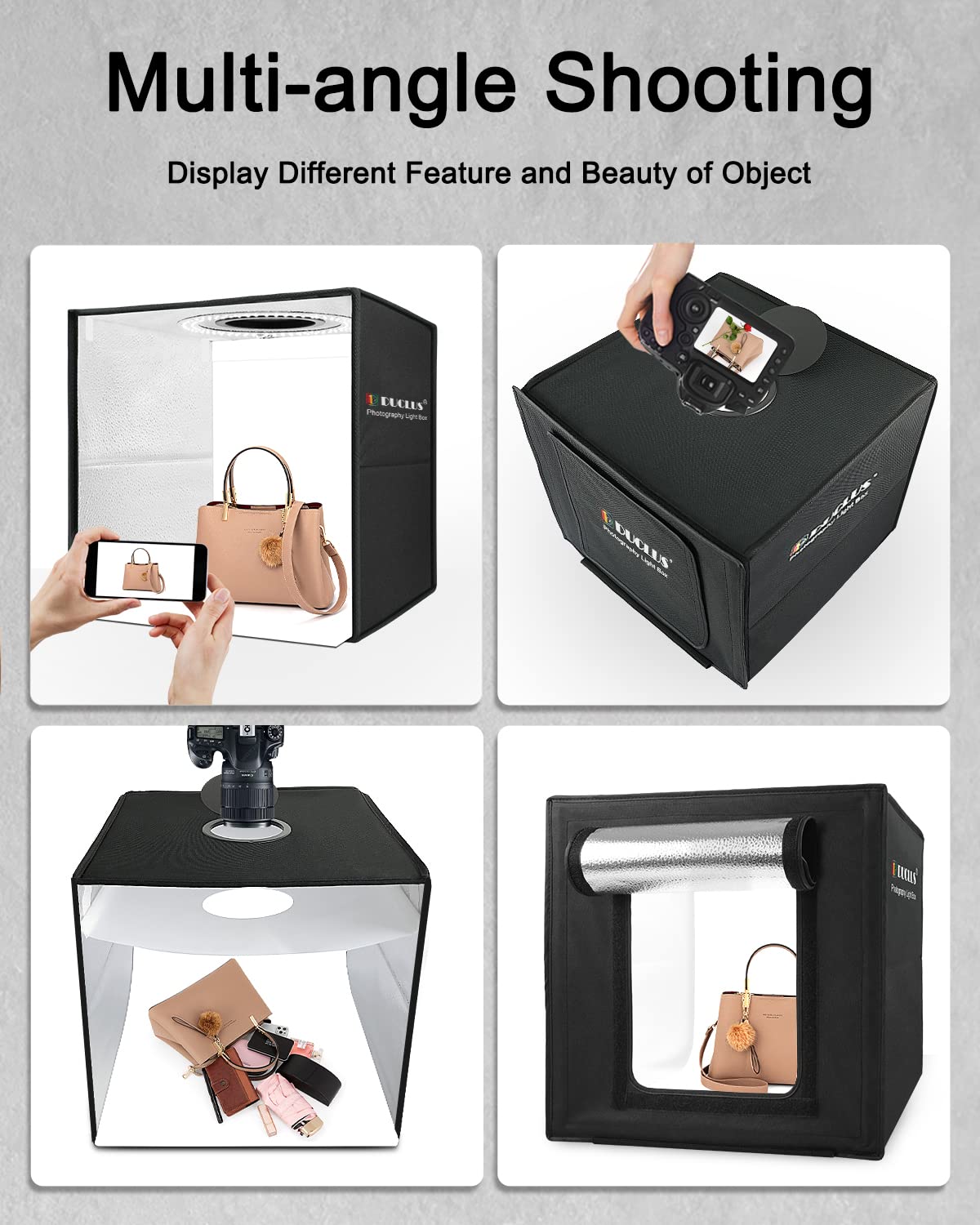 DUCLUS 16x16 LED Light Box for Product Photography