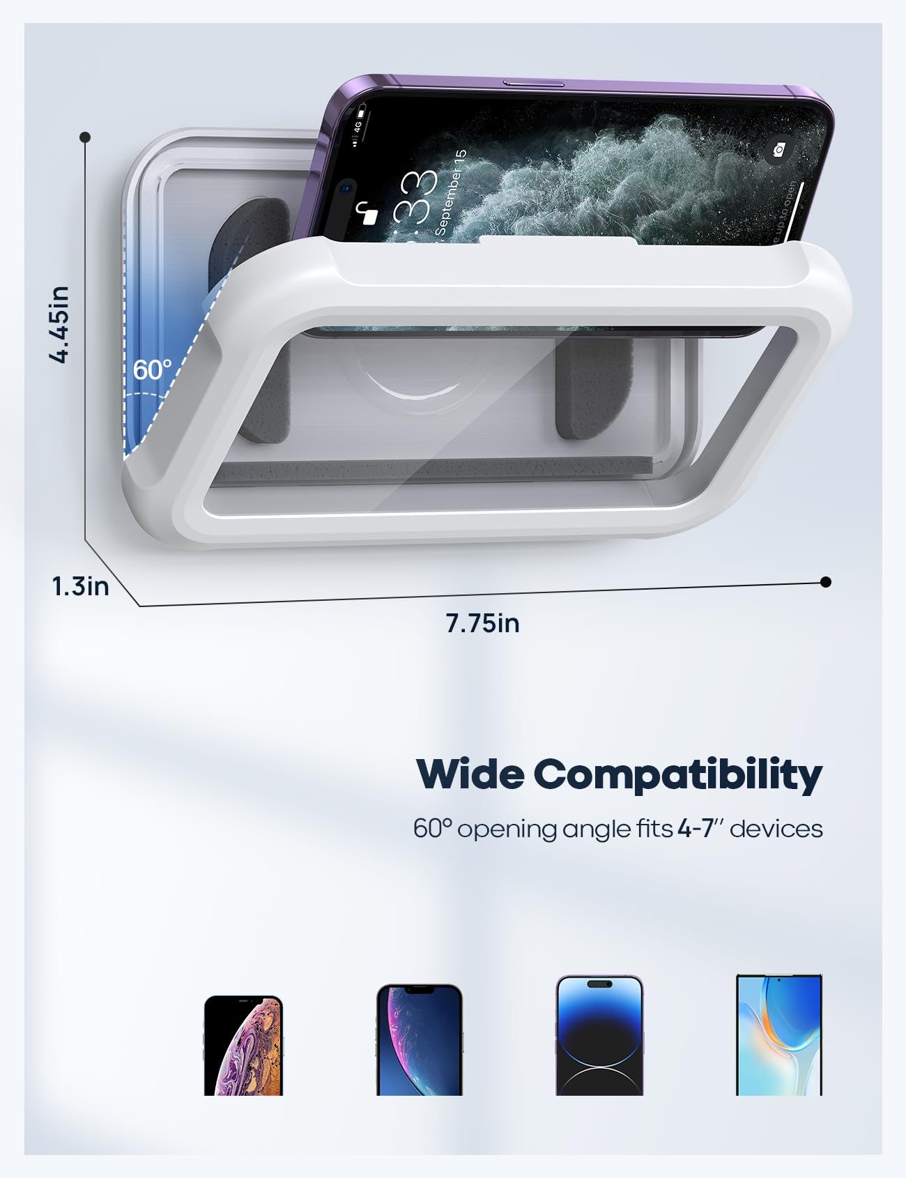 Lamicall Waterproof Shower Phone Holder with 480° Rotating Mount