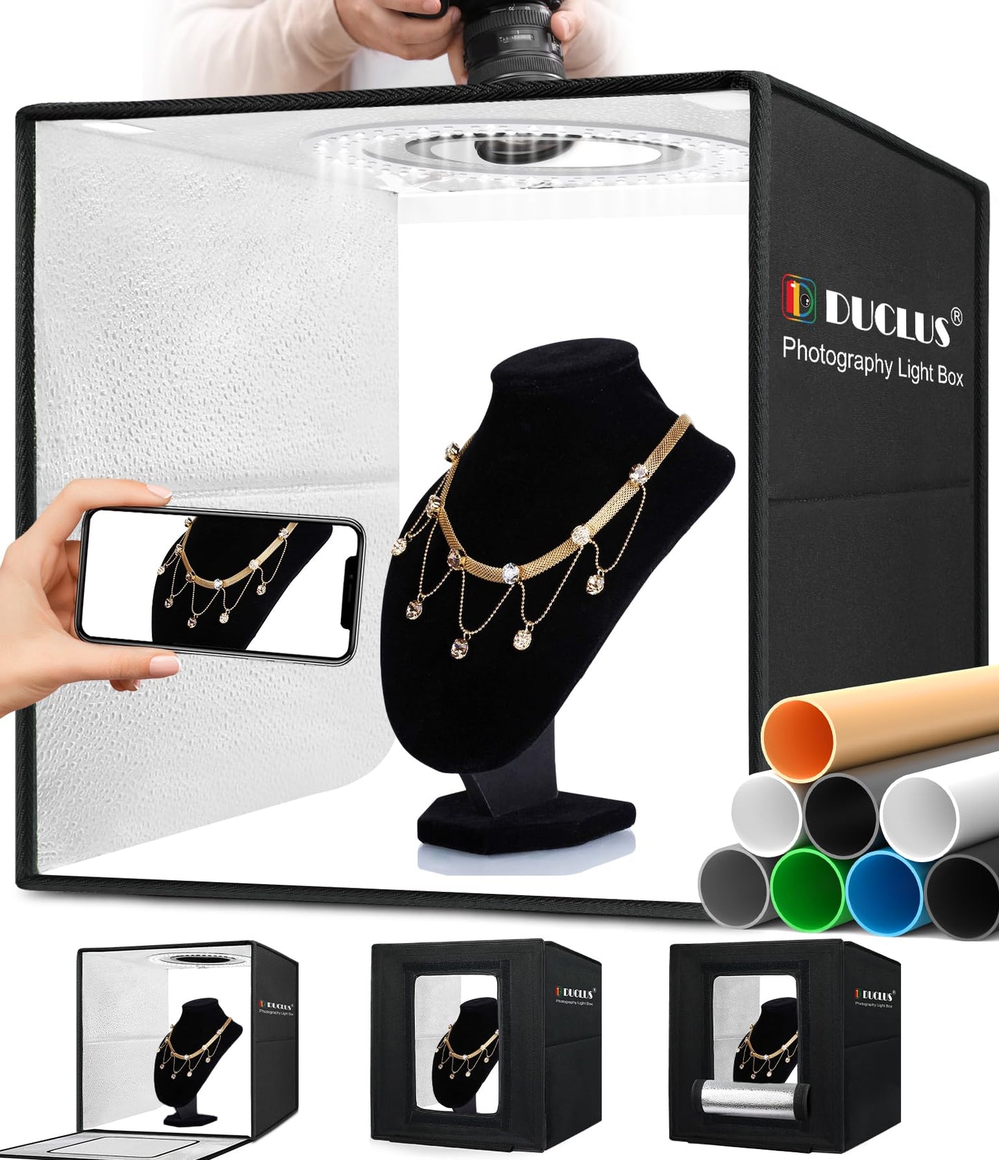 DUCLUS 16x16 LED Light Box for Product Photography
