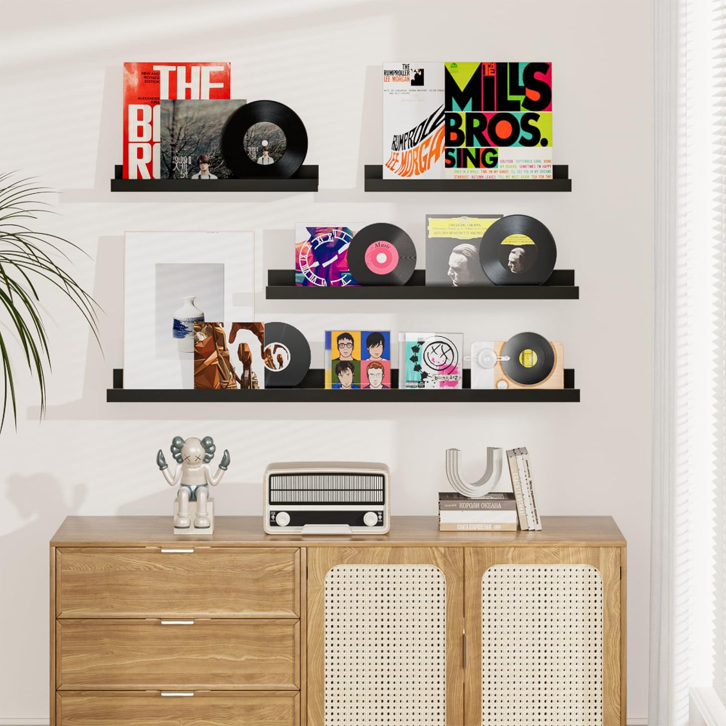 Heimlove 24” Floating Picture Ledge Shelves Set of 4