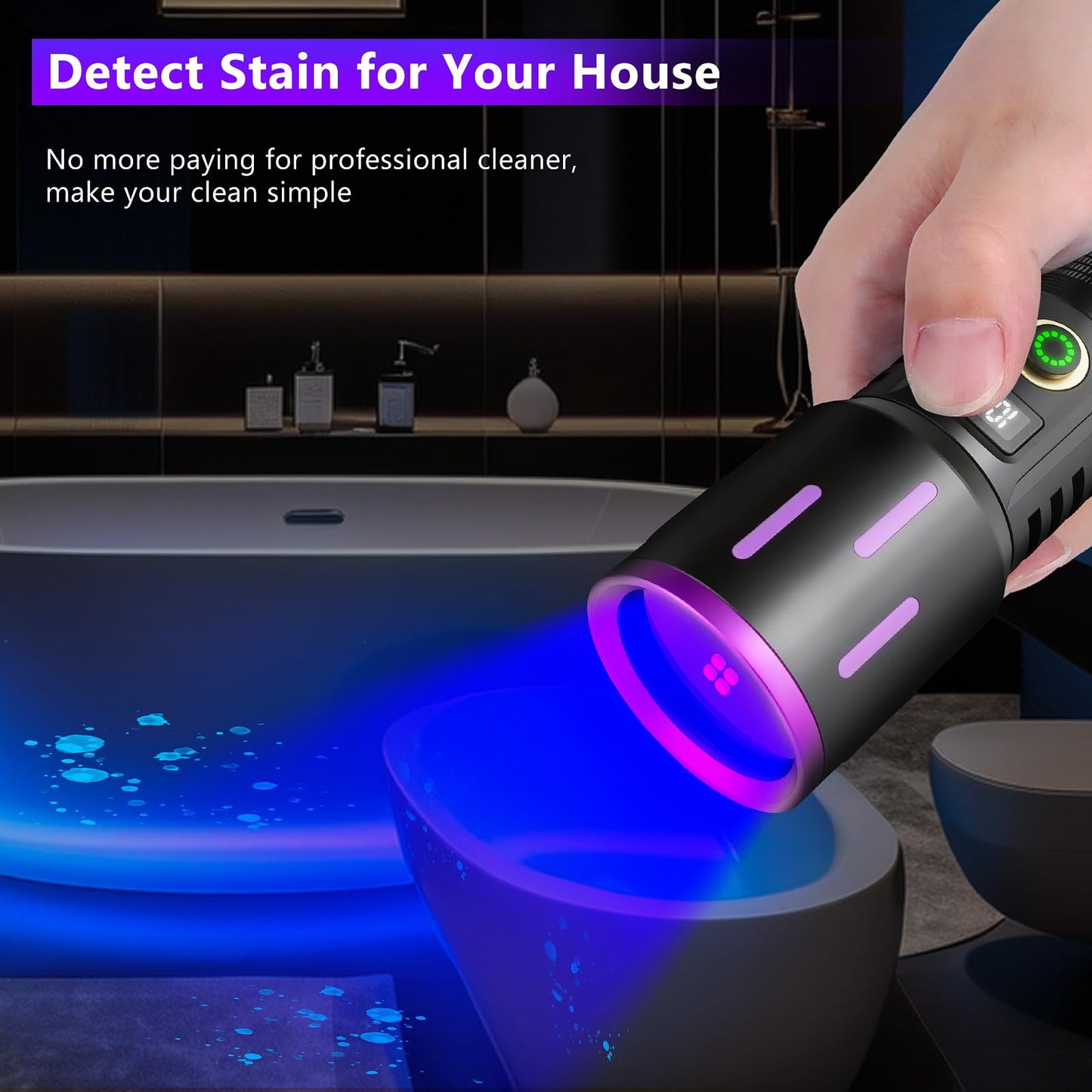 XLENTGEN 365NM UV Flashlight for Antique and Coin Detection