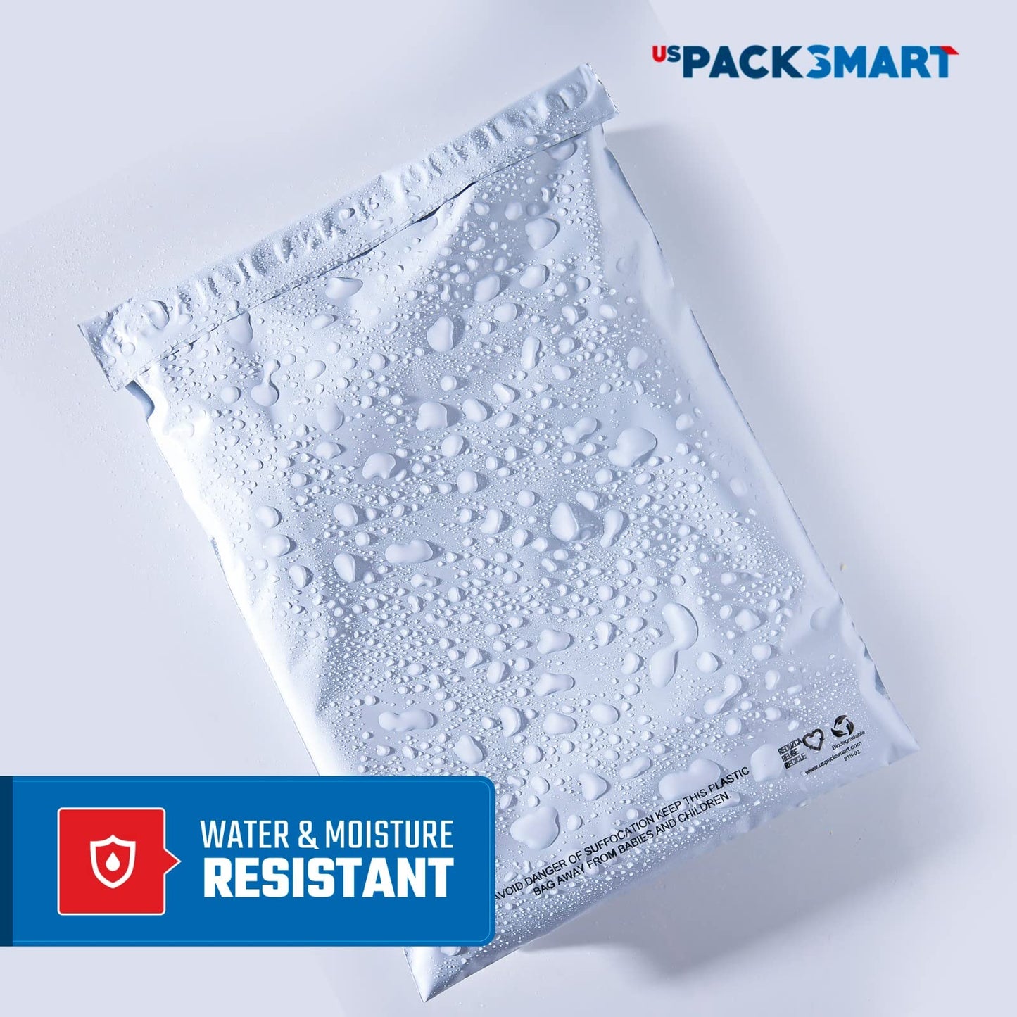 White Plastic Poly Mailers 9"x12" Shipping Bags for Clothing, Books, Accessories Waterproof