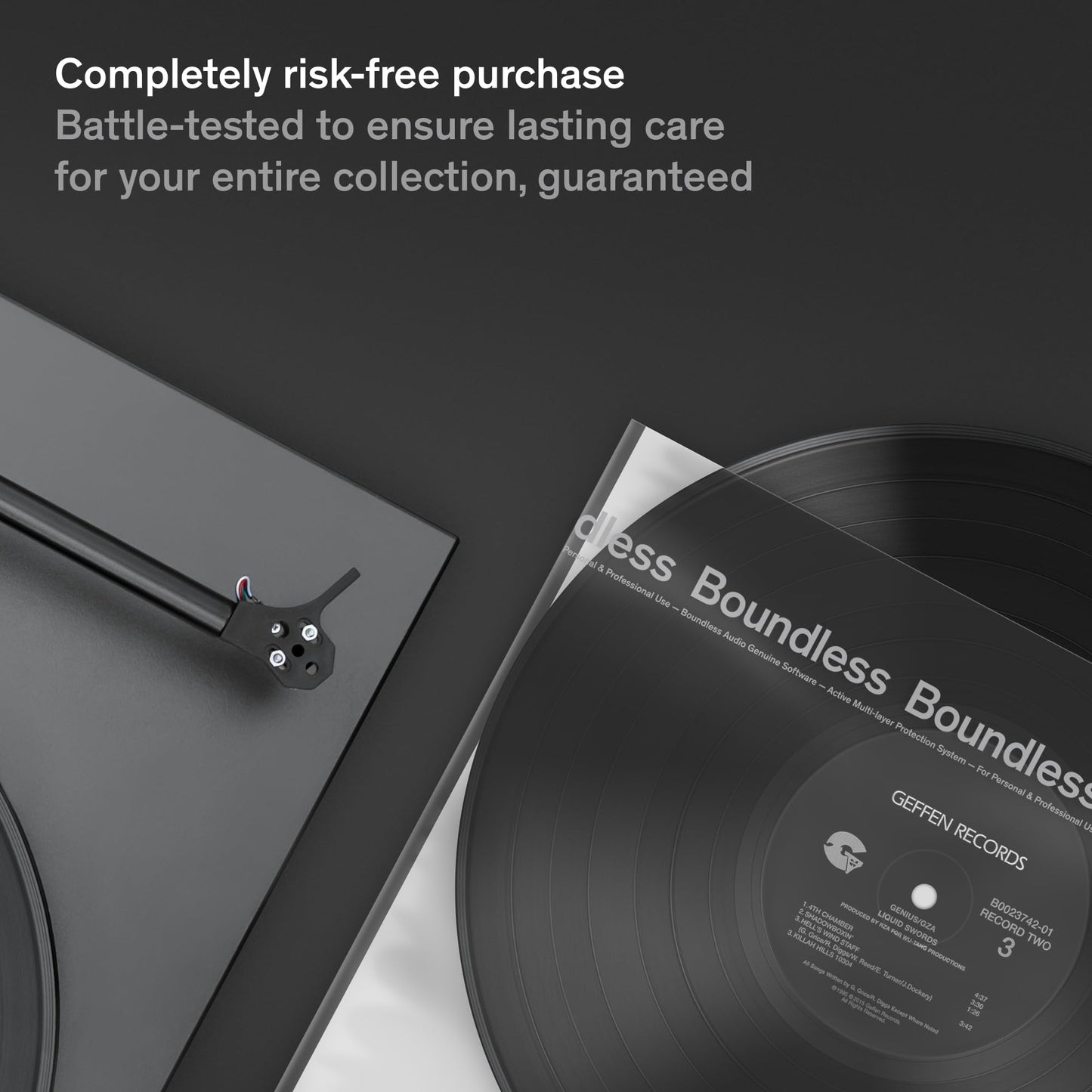 Boundless Audio Anti-Static Vinyl Record Inner Sleeves, 50 Pack