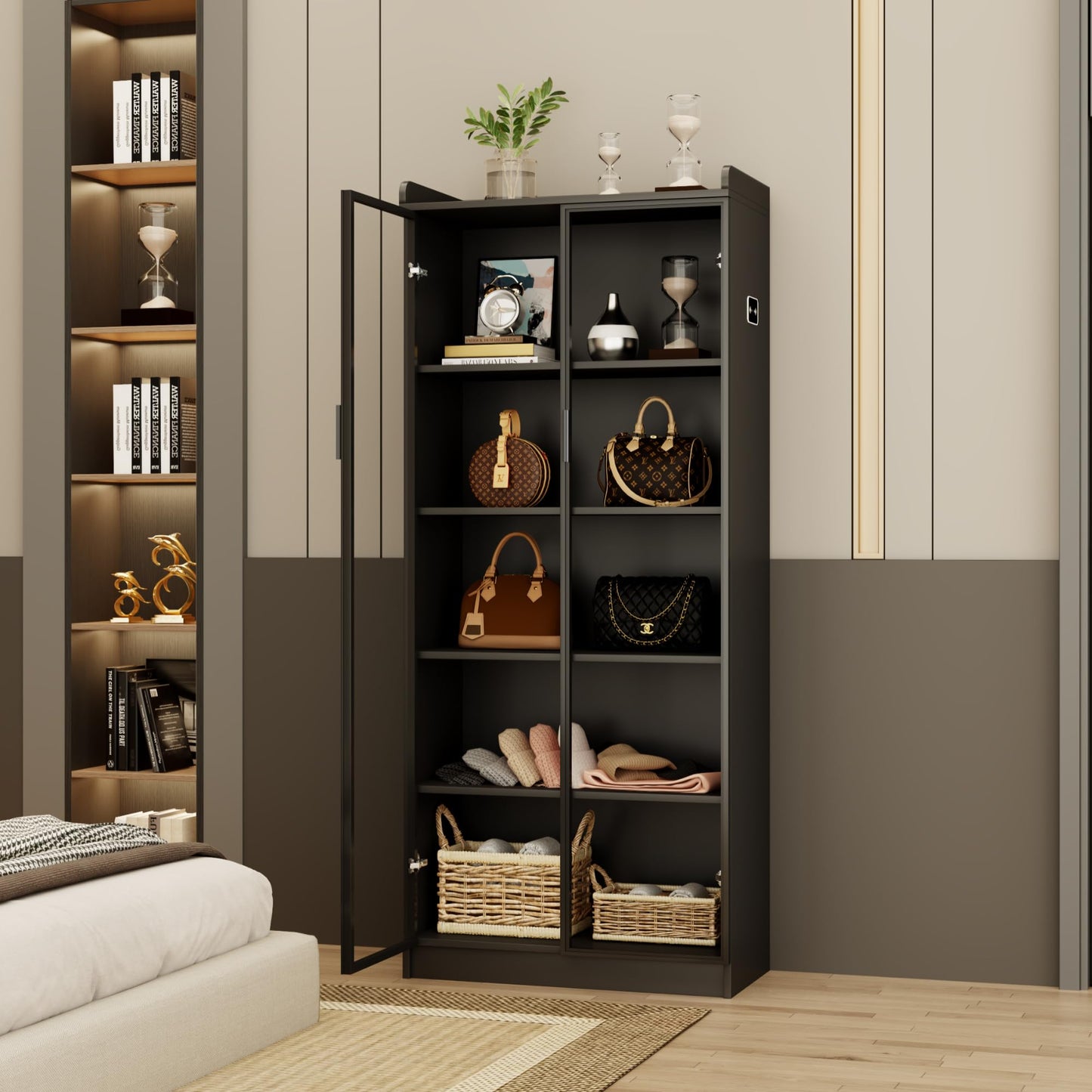 Dystler 5-Tier LED Display Cabinet for Collectibles