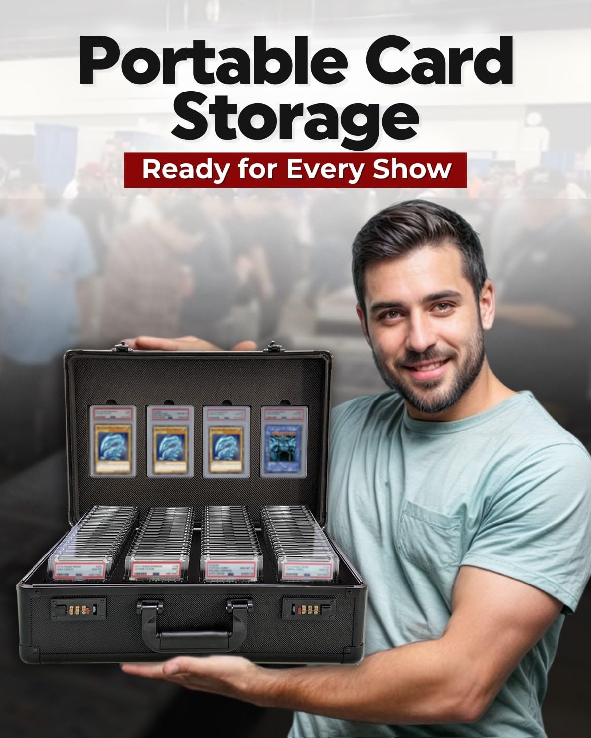 Graded Card Case with Lock for PSA Slabs