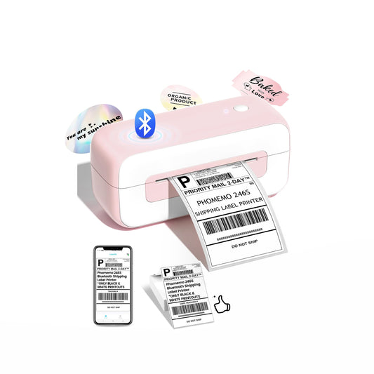 Phomemo Bluetooth Thermal Shipping Label Printer- 4x6, Compatible with iPhone Android Windows Mac, Fast Inkless Printing for Ebay Amazon Shopify USPS FedEx