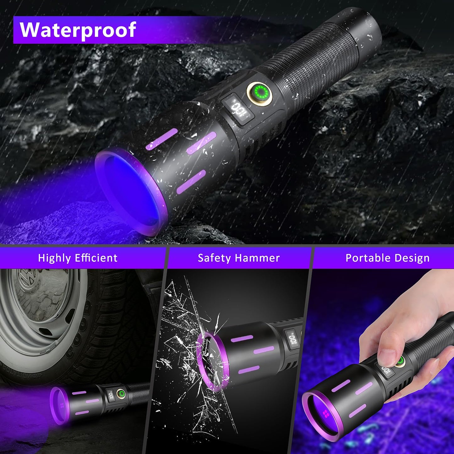 XLENTGEN 365NM UV Flashlight for Antique and Coin Detection
