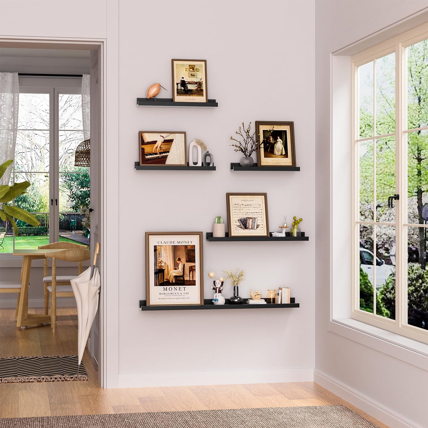 Heimlove 24” Floating Picture Ledge Shelves Set of 4