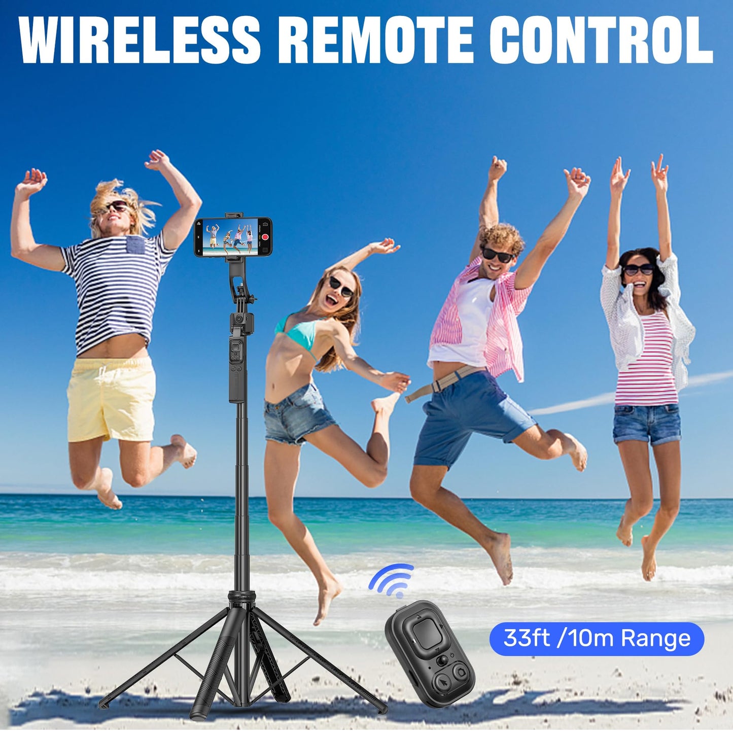 Auto Face Tracking Selfie Stick Tripod for iPhone with Light,360 Rotation Follows Your Movement