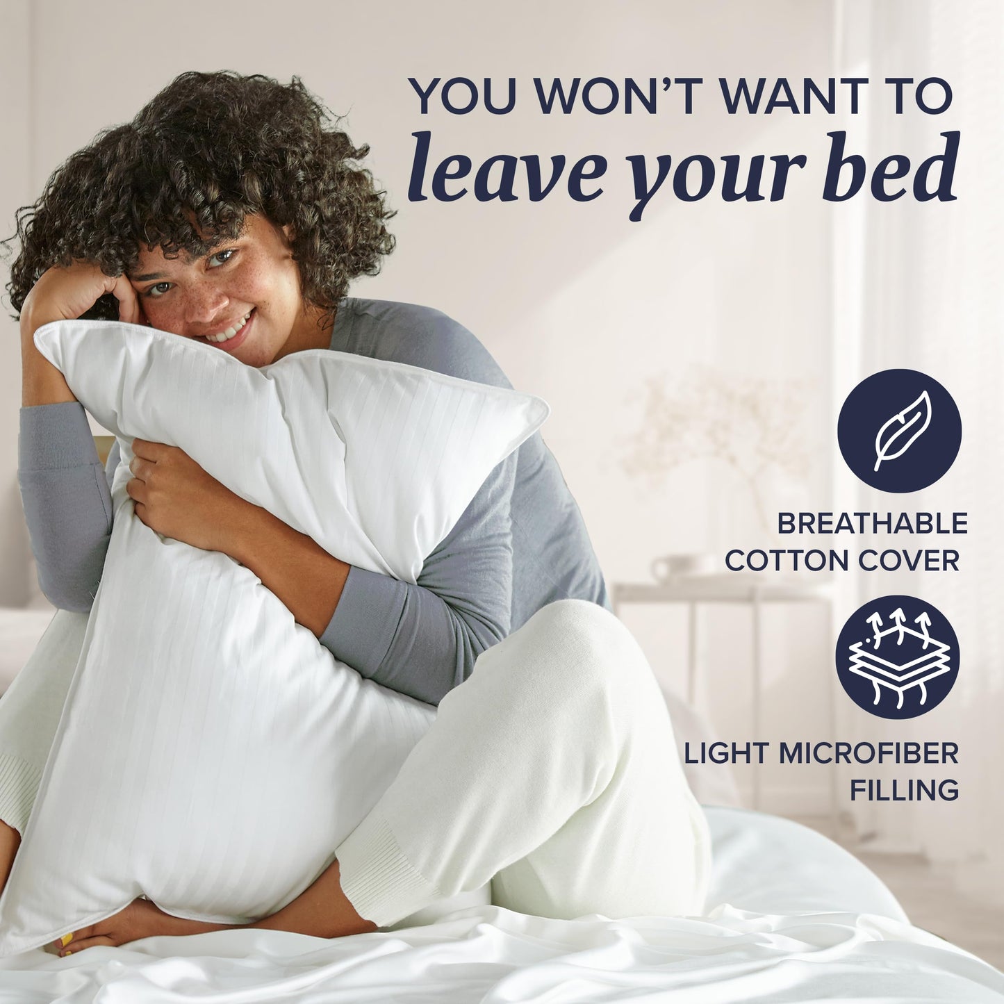 Beckham Hotel Collection Down Alternative Bed Pillows Set of 2
