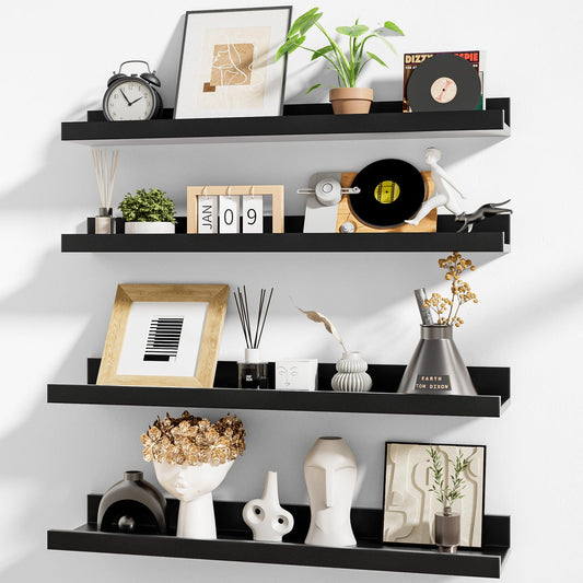 Heimlove 24” Floating Picture Ledge Shelves Set of 4